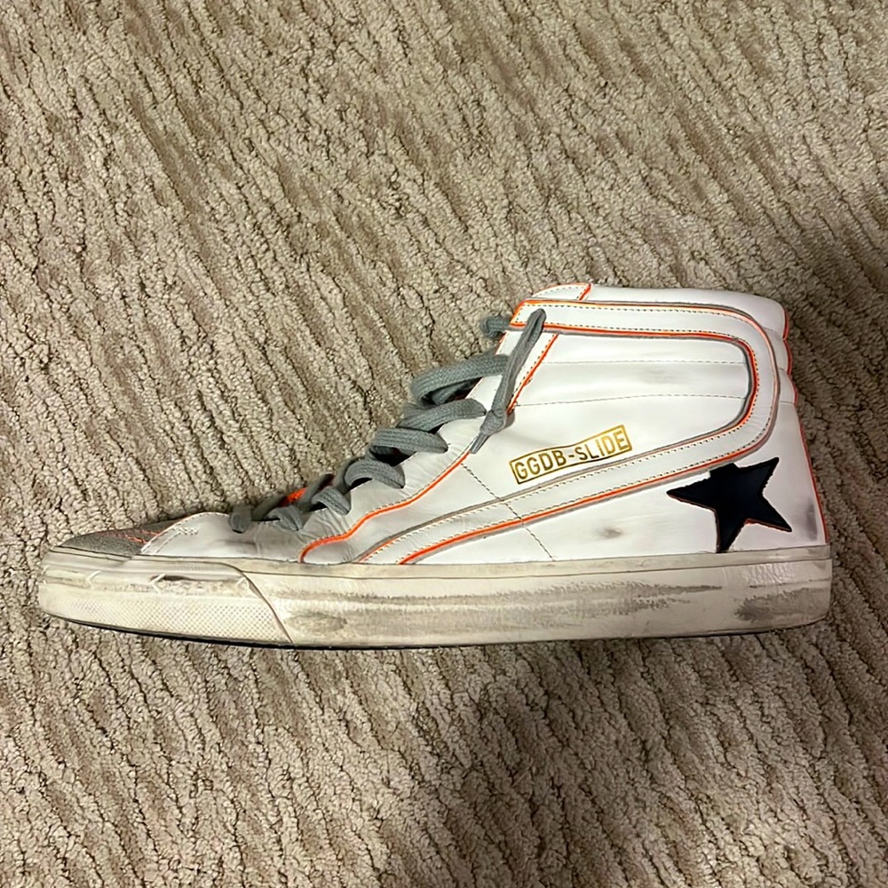 Like-New mens golden goose slides.